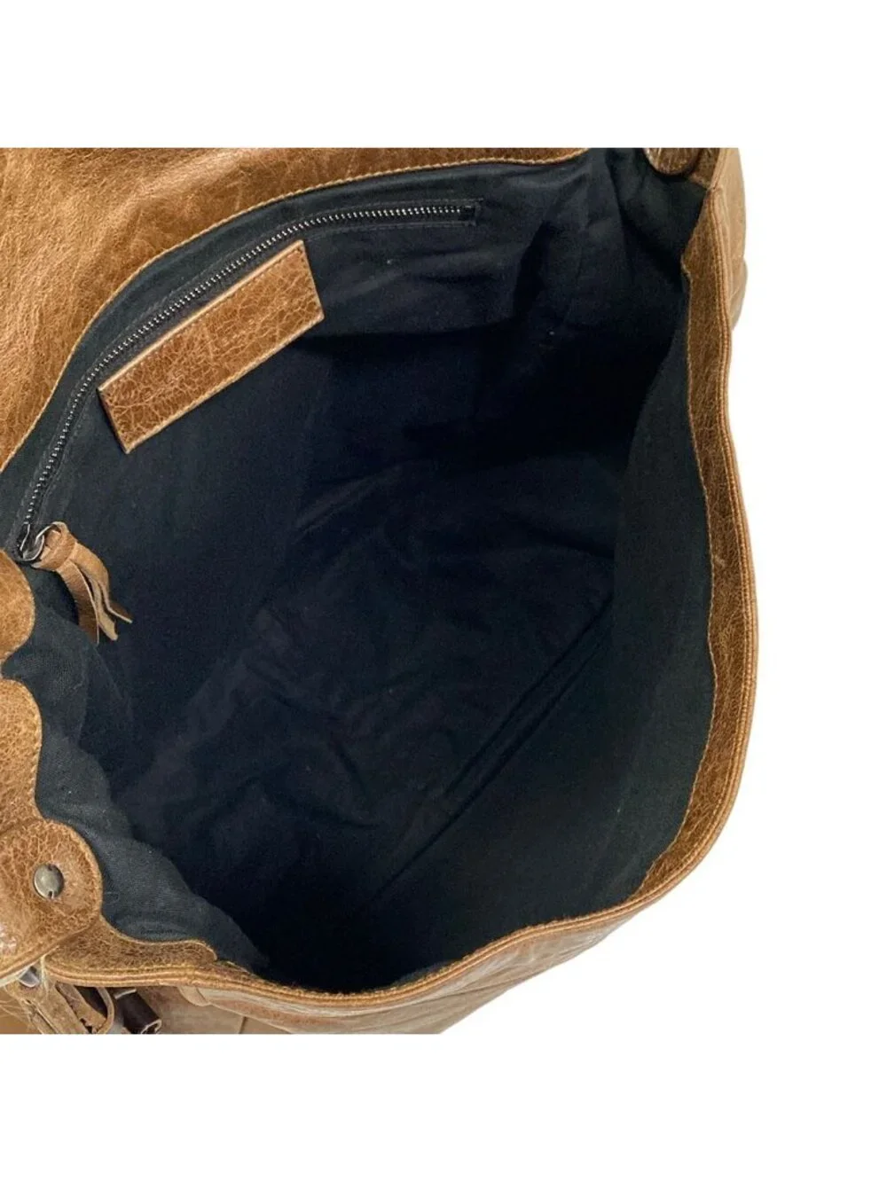Balenciaga Shoulder Bag the Besace Dark Brown Leather